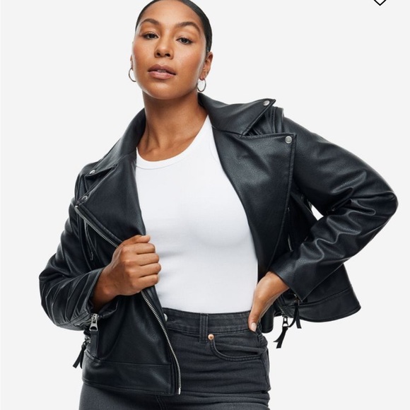 H&M faux leather jacket size M like new! - Picture 3 of 8
